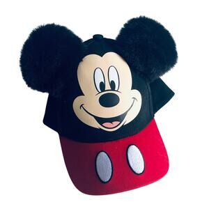 Kid's Disney Mickey Mouse Ears Baseball Cap Red Toddler Disney World